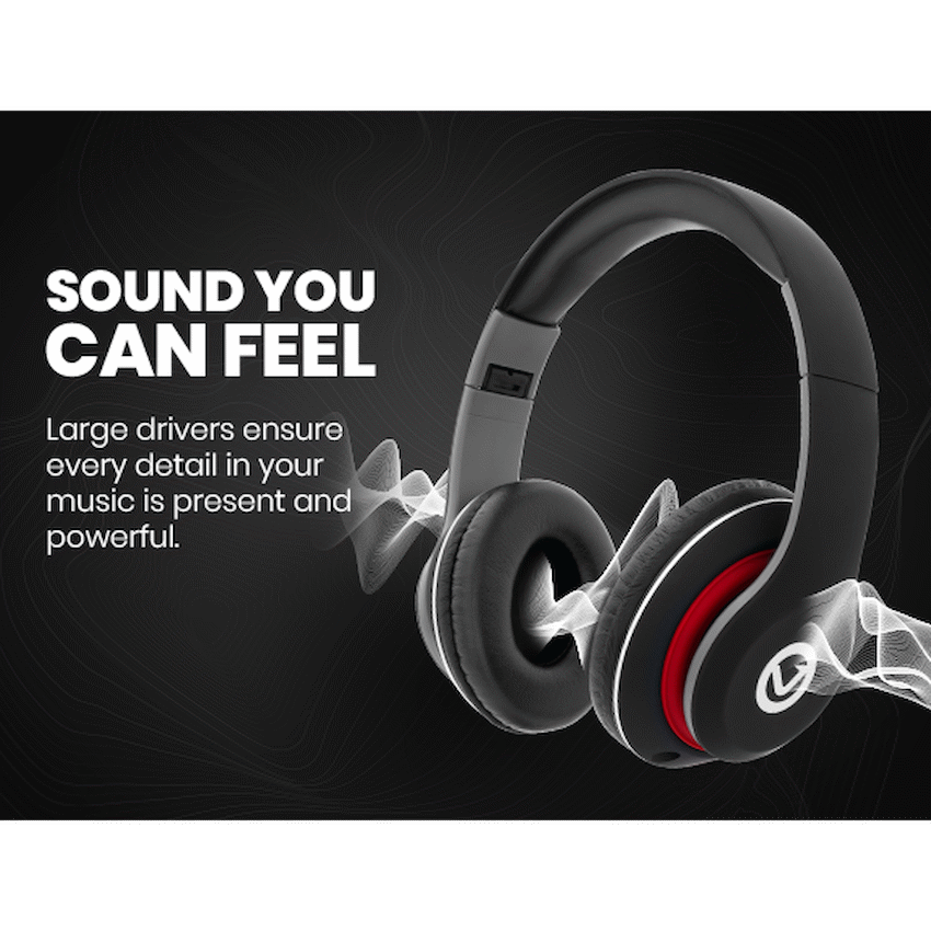 Volkano Falcon Headphones with Microphone - Black