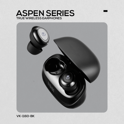 Volkano Aspen True Wireless Earphones - Black