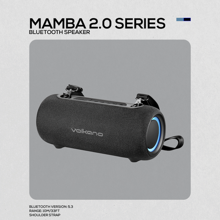 Volkano Mamba 2.0 Series Bluetooth Speaker - Black