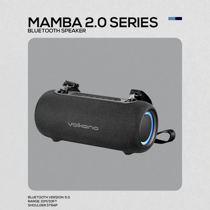 Volkano Mamba 2.0 Series Bluetooth Speaker - Black