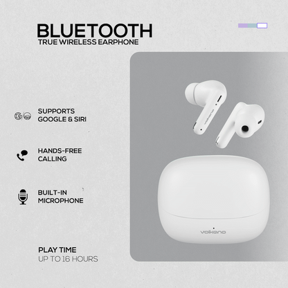 Volkano Jupiter Series TWS Earphones - White