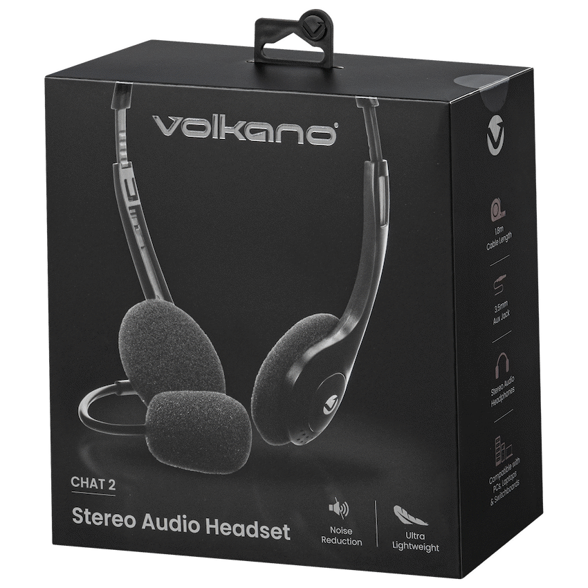 Volkano Chat 2 Stereo Headset with Boom Microphone