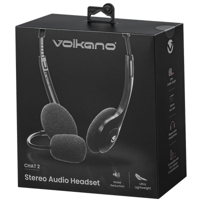 Volkano Chat 2 Stereo Headset with Boom Microphone