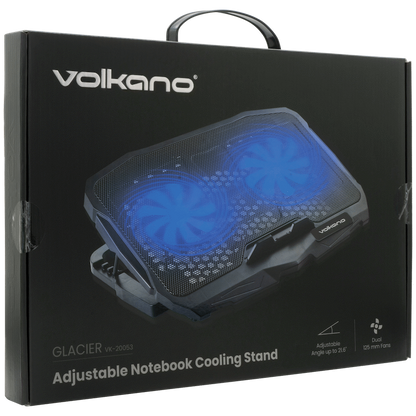 Volkano Glacier Series Upright Notebook Cooling Stand with Dual Fans