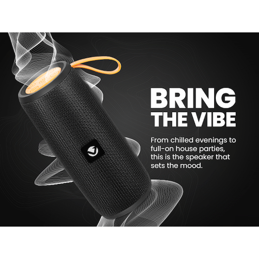 Volkano Stun 2.0 Series Bluetooth Speaker - Black