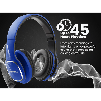 Volkano Phonic Series Bluetooth Full Size Headphones - Blue