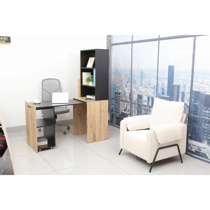 Adaptive Desk, With  Bookshelf