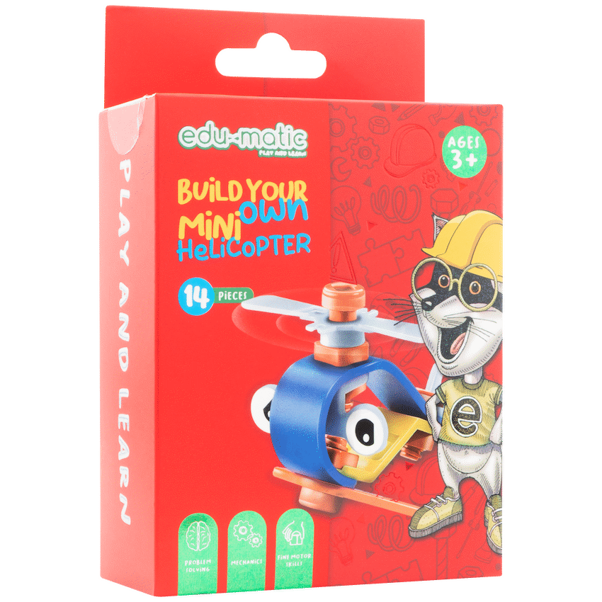Edu-matic Flexi Build Mini Kit - Helicopter - 14 pcs