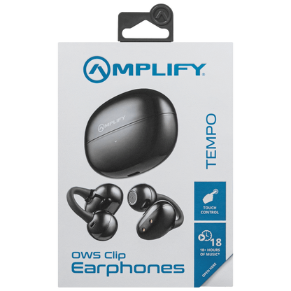 Amplify Tempo Series OWS Clip Earphone - Black