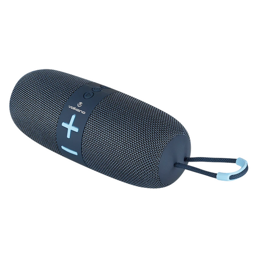 Volkano Flow Series Portable Bluetooth Speaker - Blue with Blue Buttons