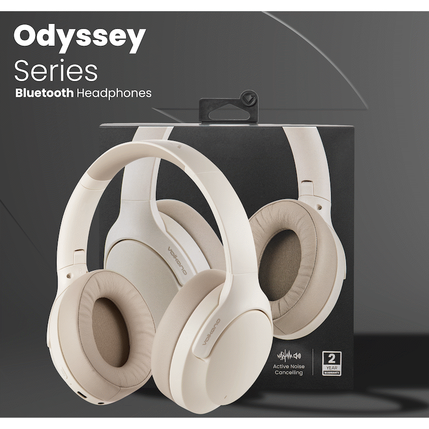Volkano Odyssey ANC Bluetooth Wireless Headphone - Nude