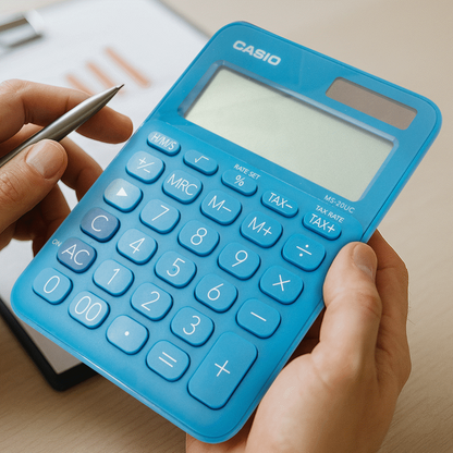 Casio MS-20UC - Desktop calculator 12 Digit - Blue