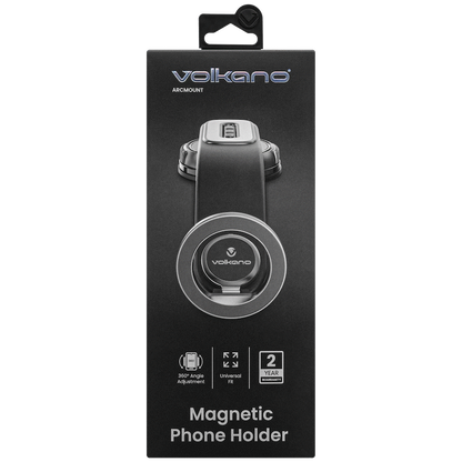 Volkano Arcmount Bendable Dash Mount Magnetic Phone Holder - Black