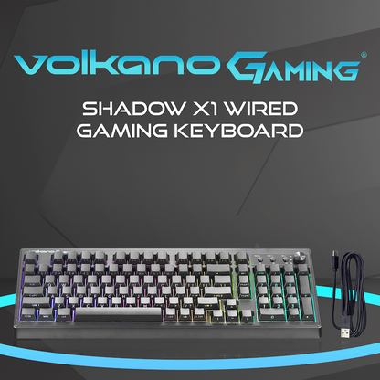 Volkano Gaming Shadow X1 Wired Gaming Keyboard with RGB lighting