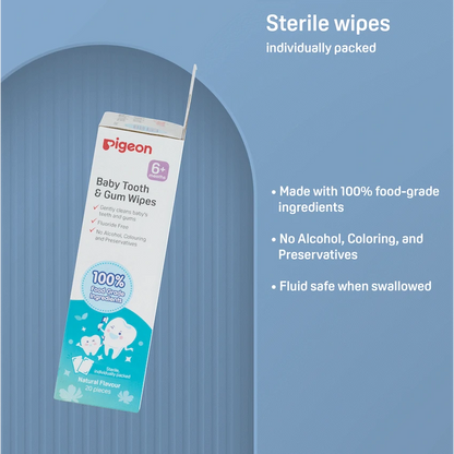 Pigeon Baby Tooth & Gum Wipes - Natural (20 Pcs)