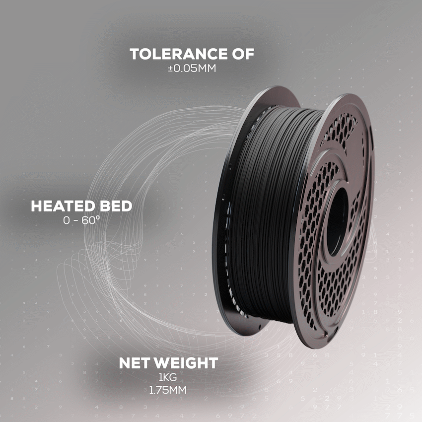 SA Filament PLA Hyper Filament 1kg - Black