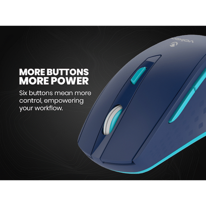 Volkano Chrome Series Wireless Mouse - Blue