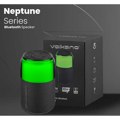 Volkano Neptune Bluetooth Wireless Speaker - Black