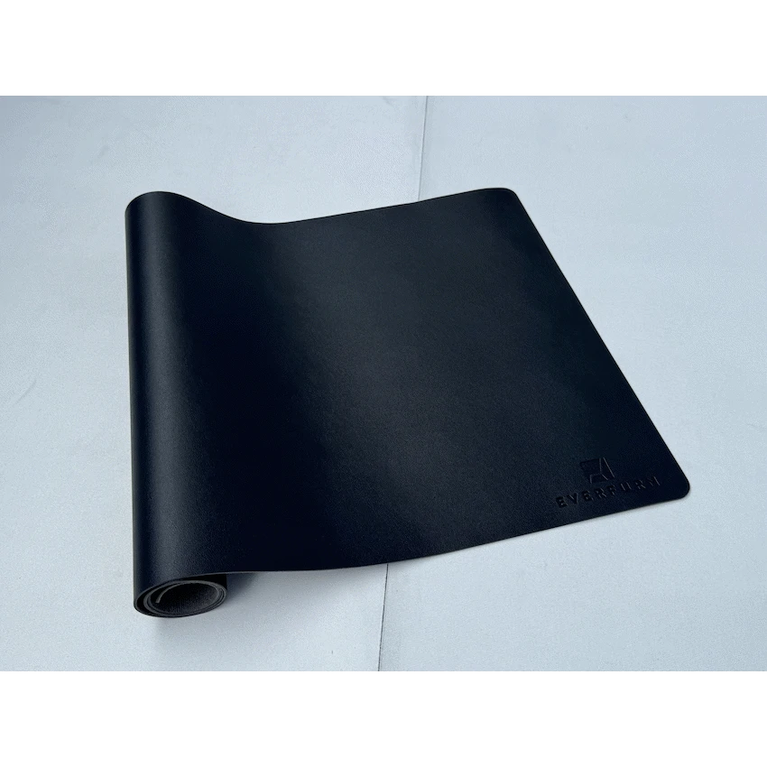 Everfurn Prime Faux Leather Desk Mat - Black