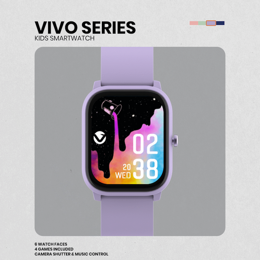 Volkano Vivo Series Kids Smart Watch - Lilac Purple