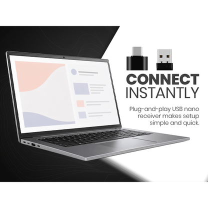 Volkano Chrome Series Wireless Mouse - Black