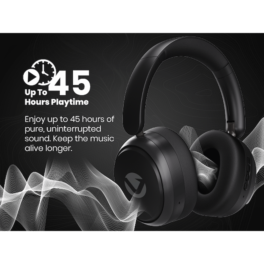 Volkano Lexi Bluetooth Headphone with ANC - Black