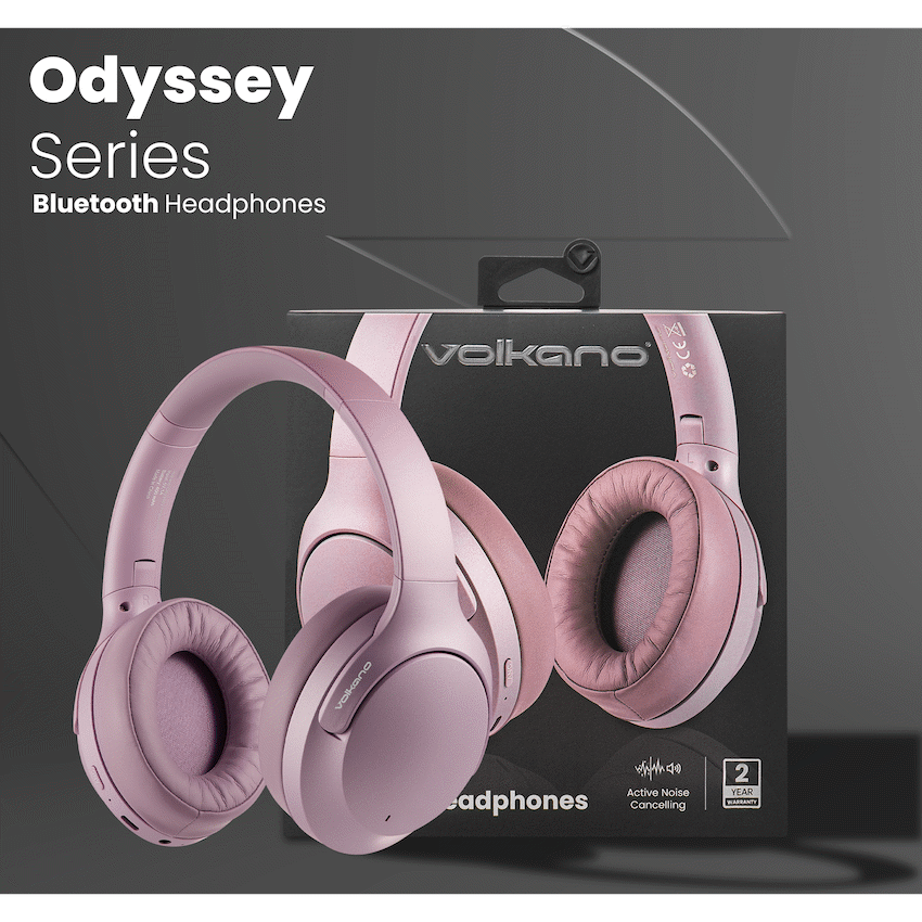 Volkano Odyssey ANC Bluetooth Wireless Headphone - Rose Gold