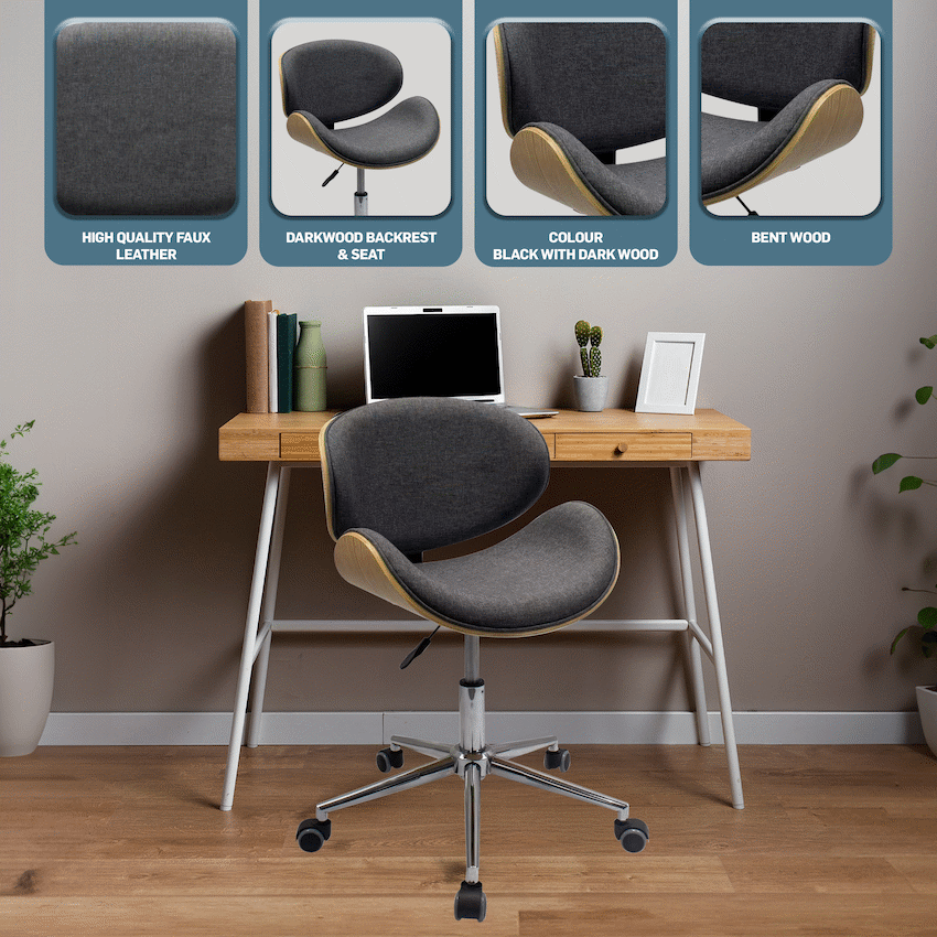 Amos Mid Back Office Chair - Grey