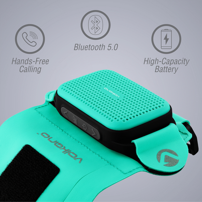 Volkano Pumped Series Wearable Speaker with Armband - Mint