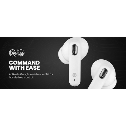 Volkano Pulse Series True Wireless Earphones with Charging Case - White