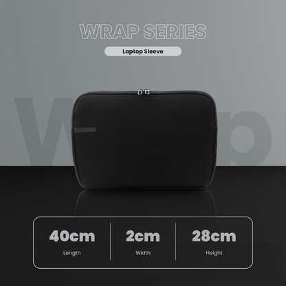 Volkano Wrap Series Laptop Sleeve 15.6" - Black