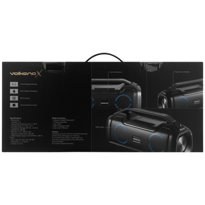 VolkanoX Adder Series Bluetooth Speaker - Black