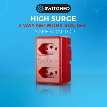 Switched High Surge 2-Way Network Router Safe Adaptor