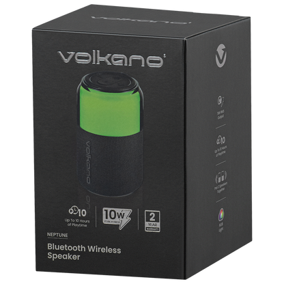 Volkano Neptune Bluetooth Wireless Speaker - Black