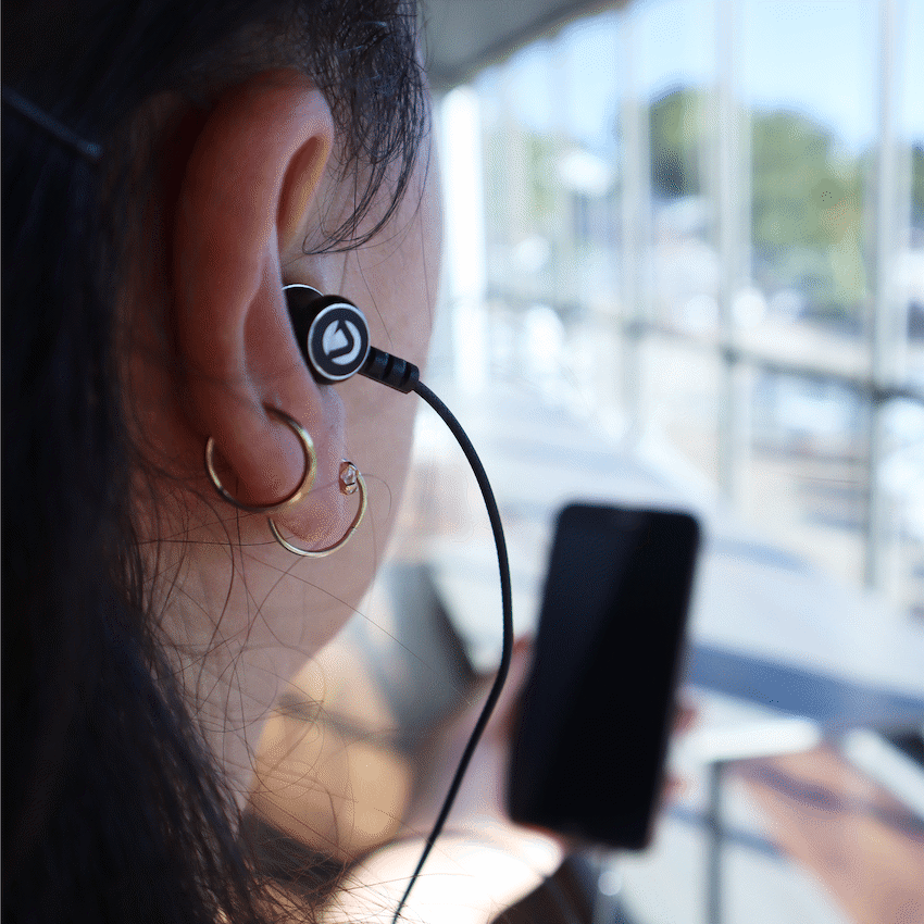 Volkano Earphones with Mic - STANNIC SERIES - Black