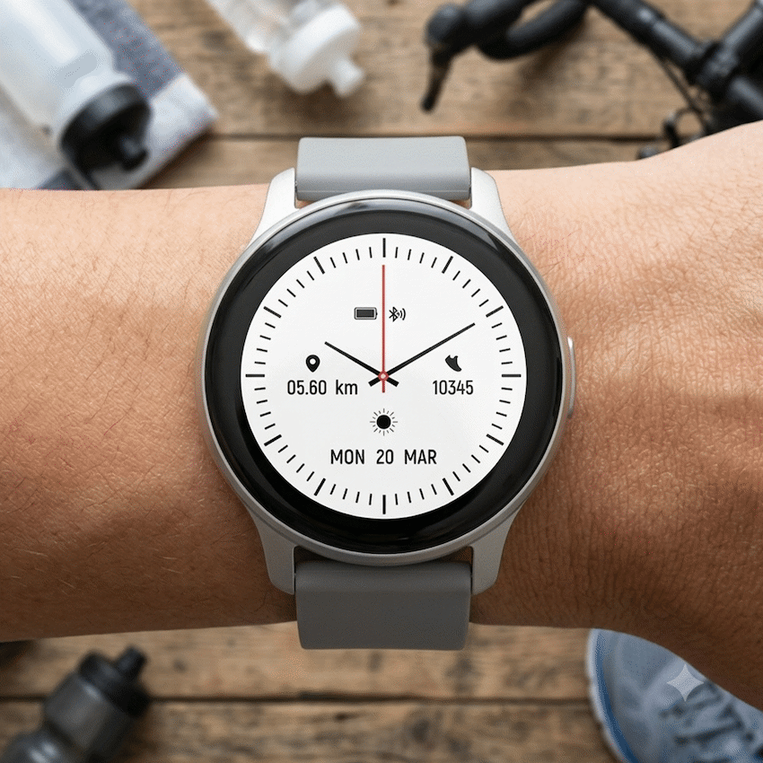 Volkano Active Tech Trend series Watch with heart rate monitor - Silver
