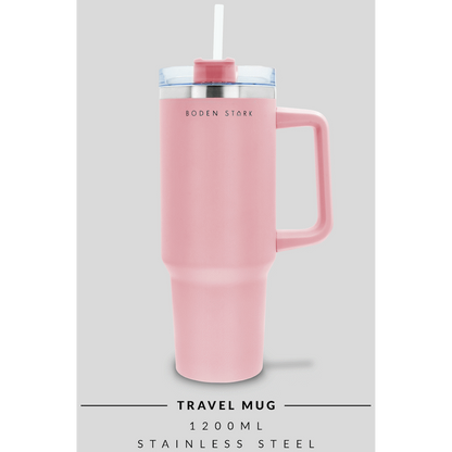 Boden Stark 1200ml Travel Mug - Pink