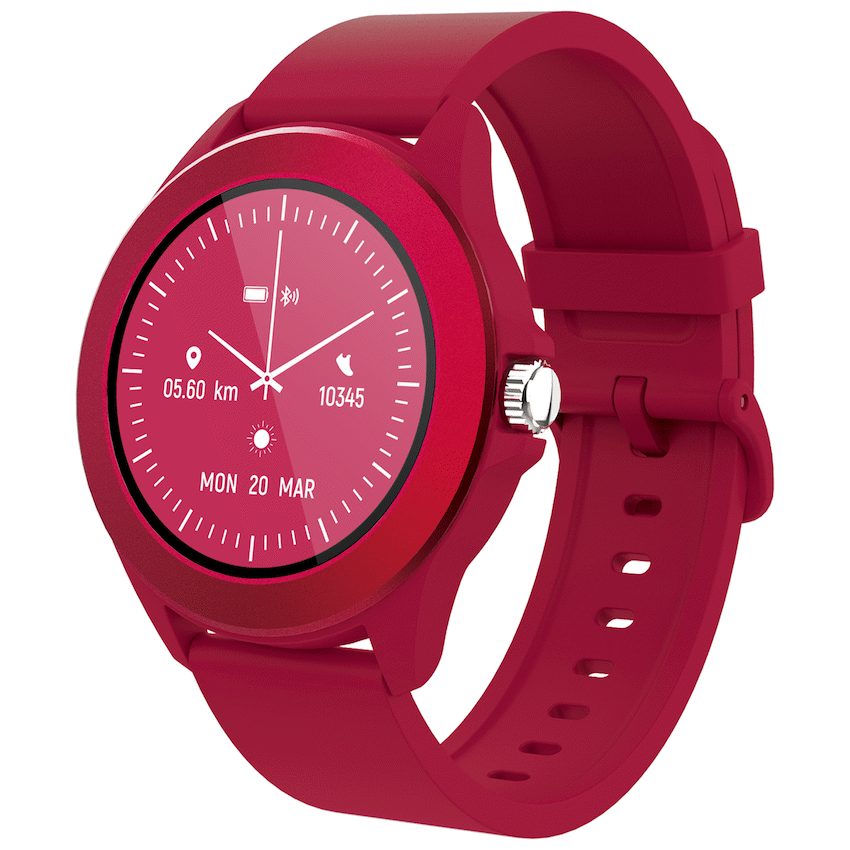 Volkano Splash Series Round Smartwatch - Red