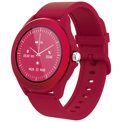 Volkano Splash Series Round Smartwatch - Red