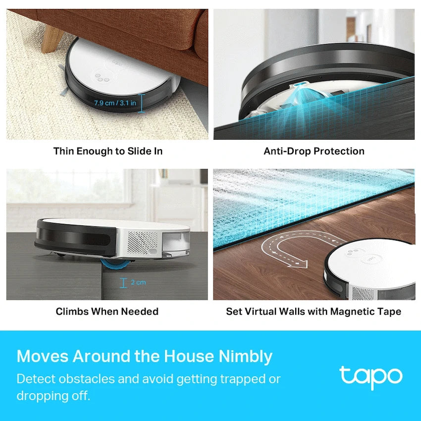TP-Link Tapo RV10 Lite - Robot Vacuum Cleaner, Gyroscope, 2600mah