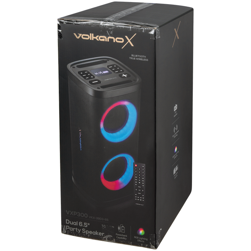 VolkanoX VXP300 Dual 6.5" Party Speaker - Black