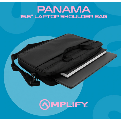 Amplify Panama 15.6" Laptop Shoulder Bag - Black