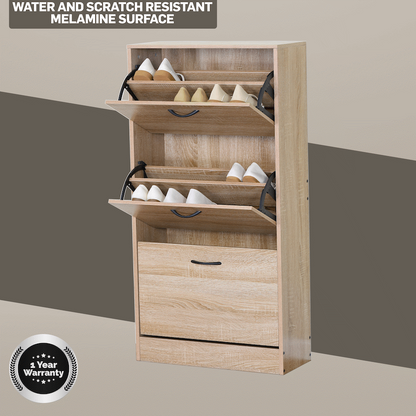 Everfurn Tamar Shoe Cabinet - Small - Oak