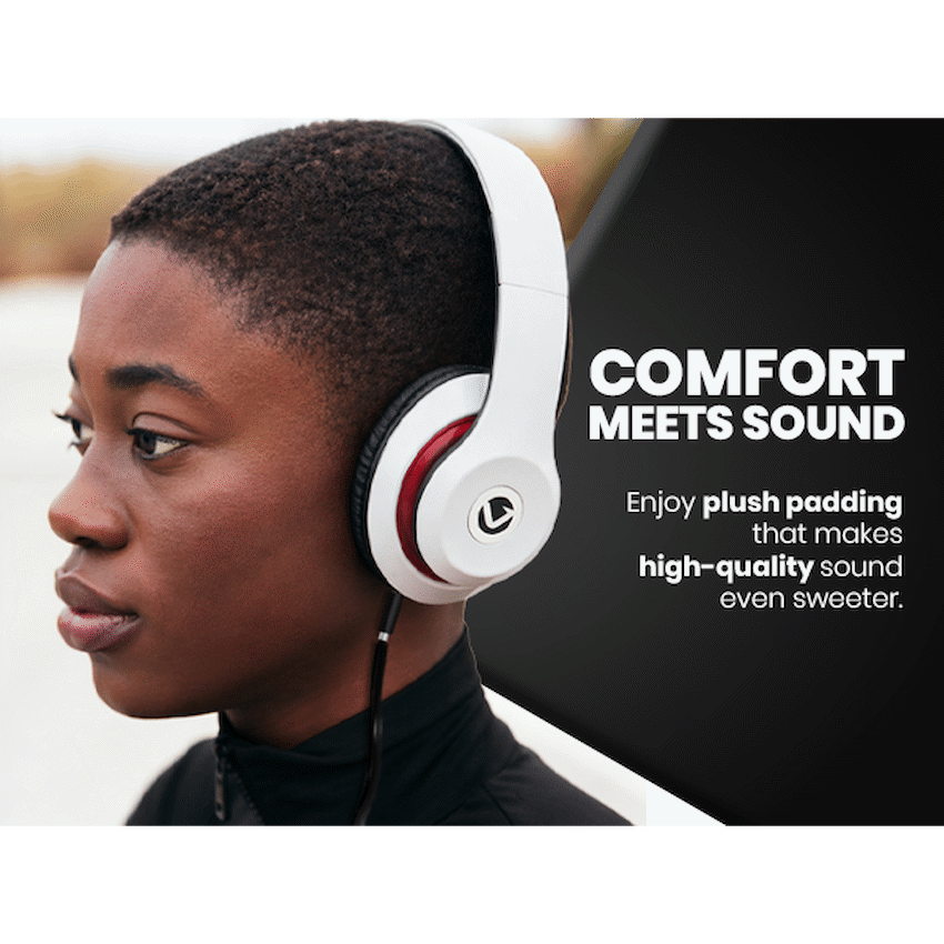 Volkano Falcon Series Headphones with Microphone - White