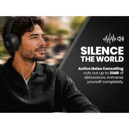 Volkano Lexi Bluetooth Headphone with ANC - Black