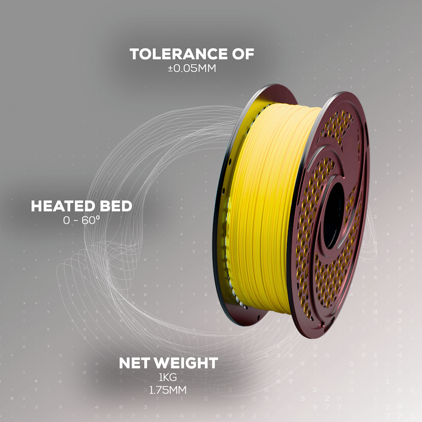 SA Filament PLA Hyper Filament 1kg - Yellow