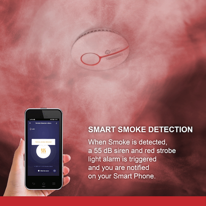 Smart Wi-Fi Smoke Detector Alarm Twin Pack