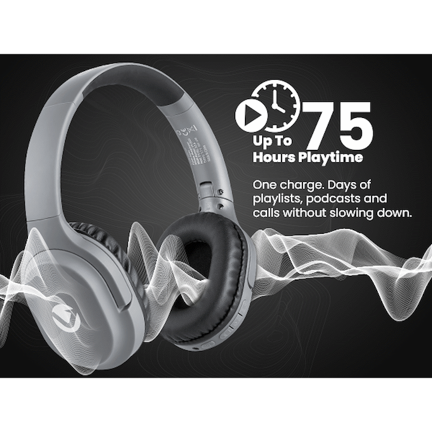Volkano Pebble Series Bluetooth Headphones - Dark Grey