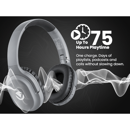 Volkano Pebble Series Bluetooth Headphones - Dark Grey
