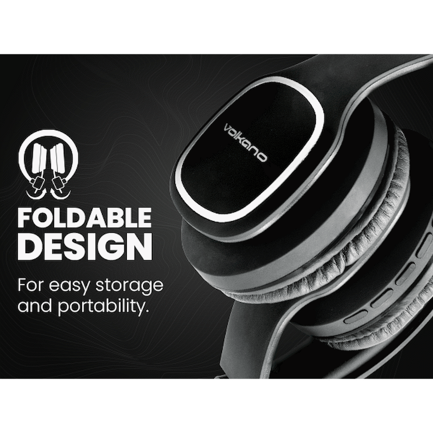 Volkano Phonic Series Bluetooth Full Size Headphones - Black